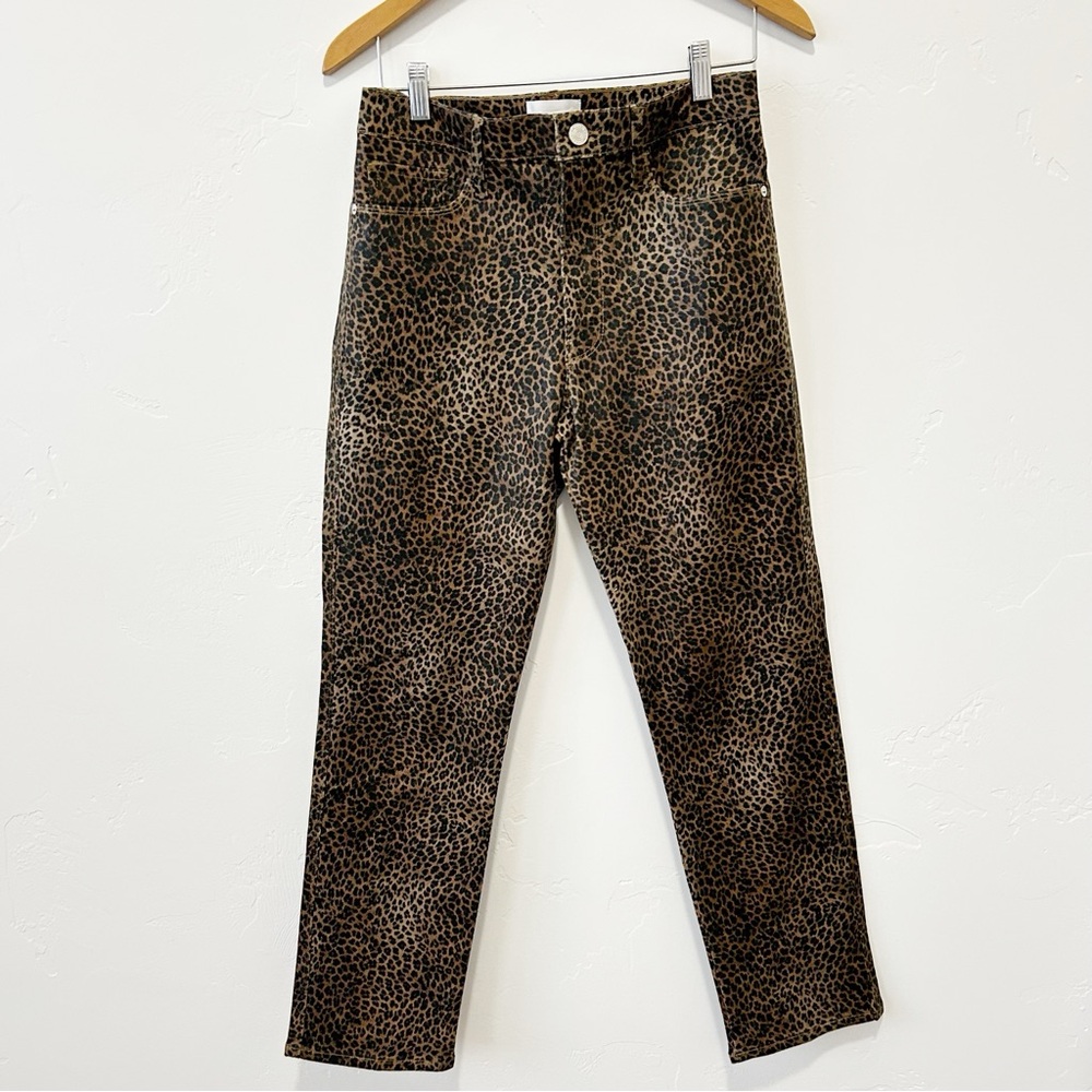 Frame Denim Leopard Print Skinny Jeans - Brown - Picture 2 of 9